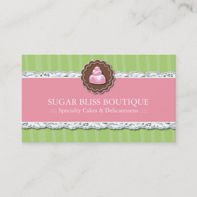 Whimsical Bakery Business Cards (Front)