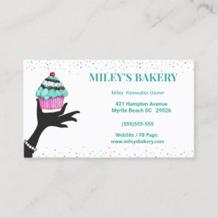 Whimsical Bakery Business Cupcake Cards