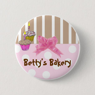 Whimsical Bakery Button Pin