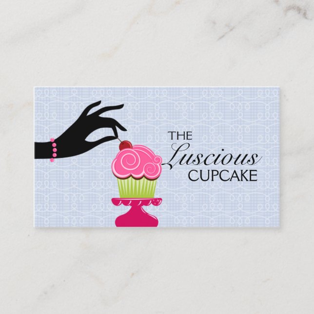 Whimsical Bakery Cupcake Business Card (Front)