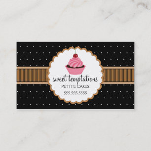 Whimsical Bakery Cupcake Business Cards