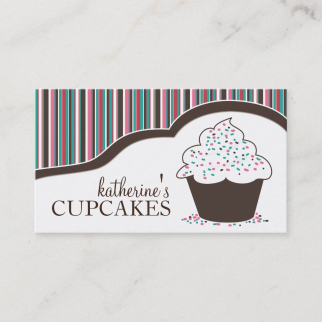 Whimsical Bakery |  Cupcake Business Cards (Front)