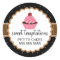 Whimsical Bakery Cupcake Taupe Box Seals