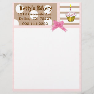 Whimsical Bakery Letterhead Stationary