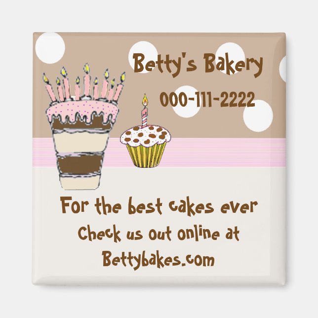 Whimsical Bakery Magnet (Front)