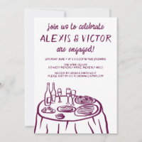 Whimsical Balcony Dinner Custom Engagement Party