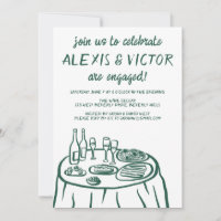 Whimsical Balcony Dinner Custom Engagement Party