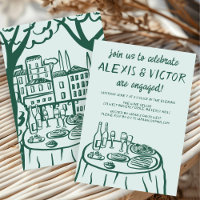 Whimsical Balcony Dinner Custom Engagement Party