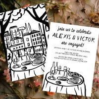 Whimsical Balcony Dinner Custom Engagement Party