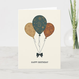 Whimsical Balloon Pattern Card