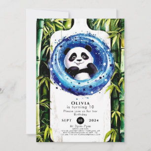 Whimsical Bamboo Panda Birthday Invitation