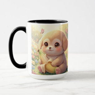 Whimsical Banana-Loving Creature Mug