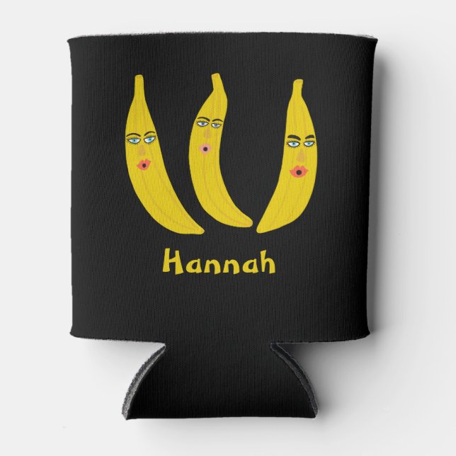 Whimsical Banana Trio CUSTOMIZE IT Can Cooler (Front)