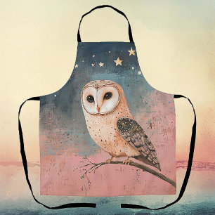 Whimsical Barn Owl Apron