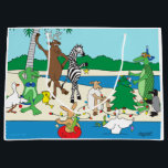Whimsical Beach Animals Christmas Gift Bag<br><div class="desc">A surprisingly different Christmas season gift bag.  The beach and fun animals! 
A Christmas tree being decorated by a delightfully colourful group of crazy animals under a palm tree at the beach is the creation of artist/illustrator dag dart.</div>