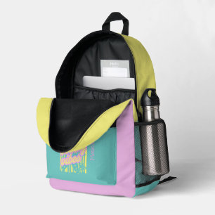 Whimsical Beach Seashells Printed Backpack