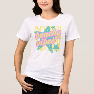 Whimsical Beach Seashells Tri-Blend Shirt