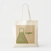 Whimsical Beaker Tote Bag, Green