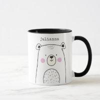 Whimsical Bear Drawing Cute Personalised