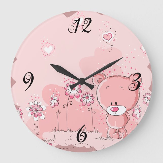 Whimsical Bear Wall Clock (Front)