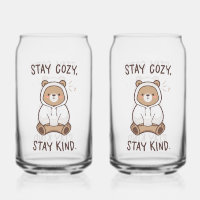 Whimsical Bear with Positive Kindness Quote