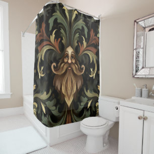Whimsical Bearded Guardian Shower Curtain