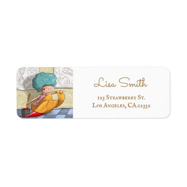 Whimsical Beauty Salon Mermaid Return Address (Front)