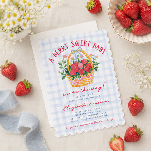 Whimsical Berry Sweet Baby Shower Invitation