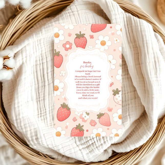Whimsical Berry Sweet Pink Books for Baby Enclosure Card (Creator Uploaded)