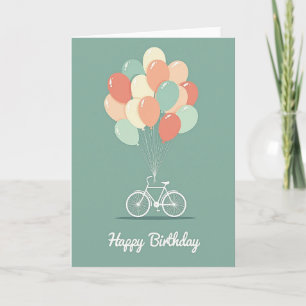 Whimsical Bicycle Birthday Card