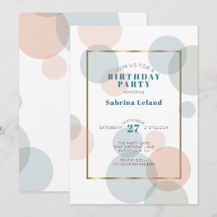 Whimsical Big Confetti Birthday Party Invitation