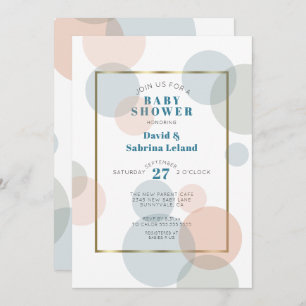 Whimsical Big Confetti Gender Neutral Baby Shower Invitation