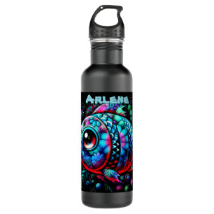 Whimsical Big-Eyed Fish Nautical Personalized 710 Ml Water Bottle