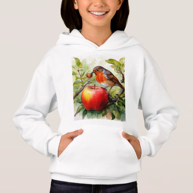  Whimsical Bird & Apple Delight (Front)
