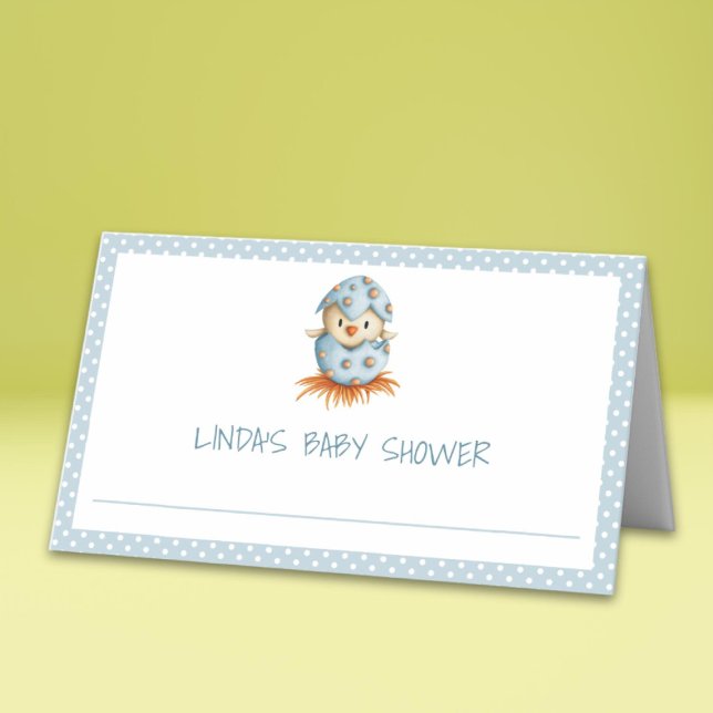 Whimsical Bird Baby Shower Place Card (Creator Uploaded)