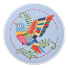 Whimsical Bird Colourful Folk Rustic Retro Blue
