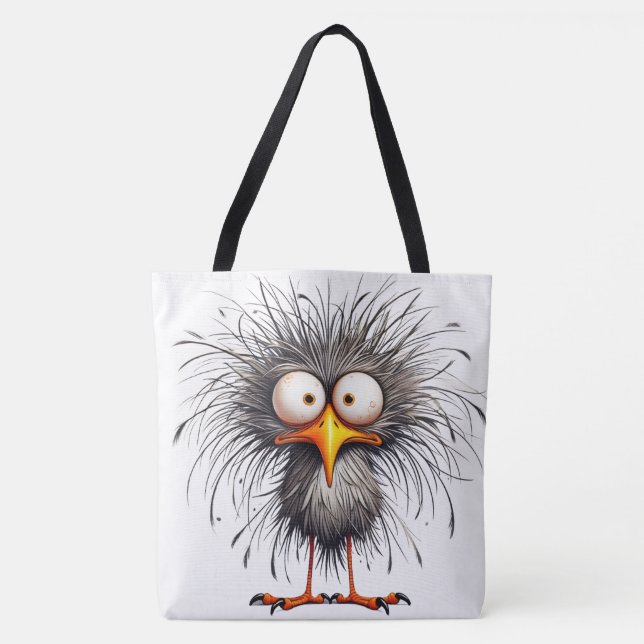 Whimsical bird tote bag (Front)