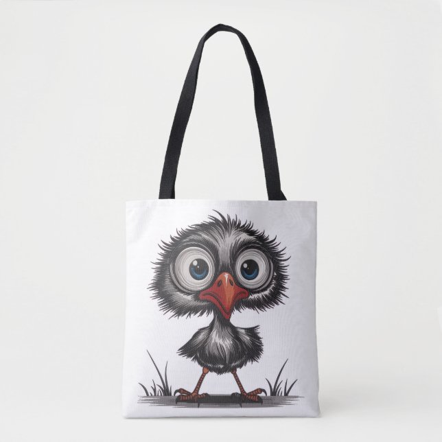 Whimsical bird tote bag (Front)