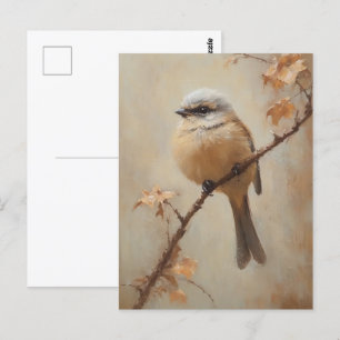 Whimsical Bird Watercolor Cottagecore Postcard