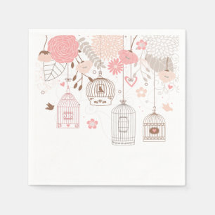 Whimsical Birdcages Napkin
