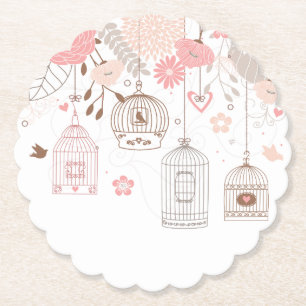 Whimsical Birdcages Paper Coaster
