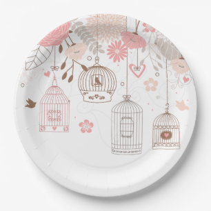 Whimsical Birdcages Paper Plate