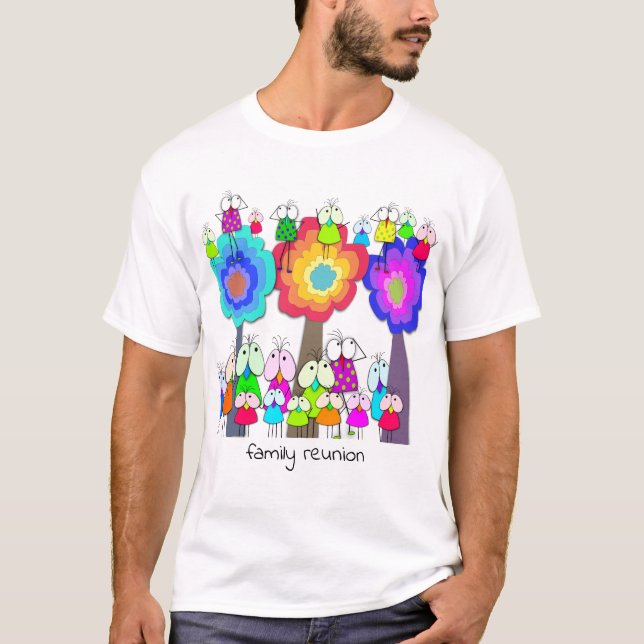 Whimsical Birds and Trees T-Shirt (Front)