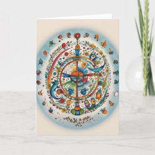 Whimsical Birds in Harmony Blank Card