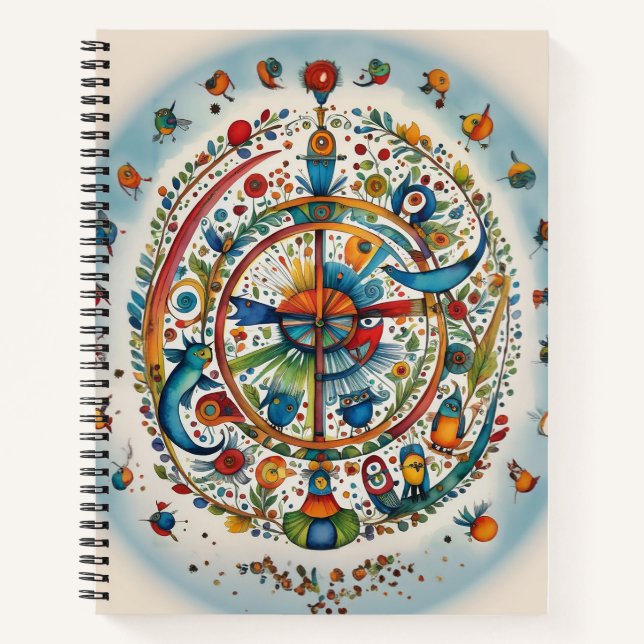 Whimsical Birds in Harmony Notebook (Front)