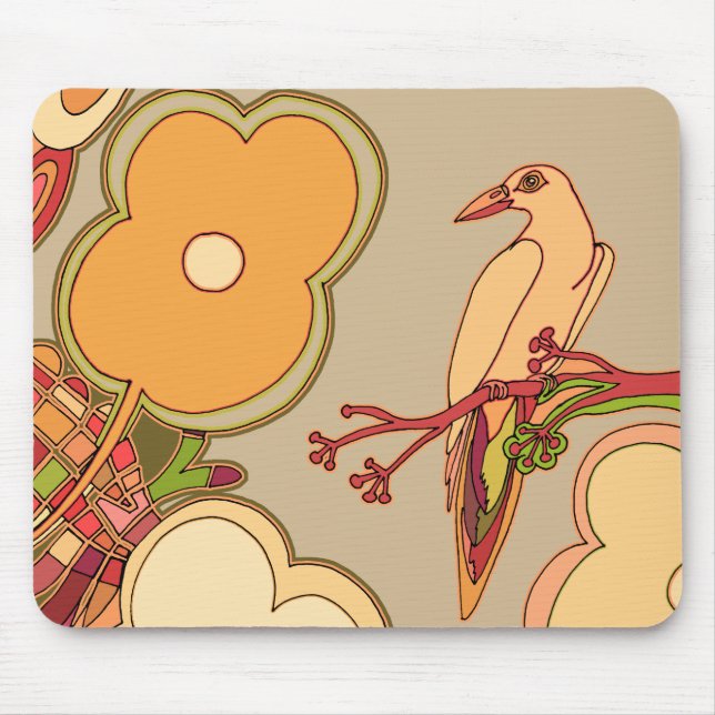 Whimsical Birds Mouse Mat (Front)