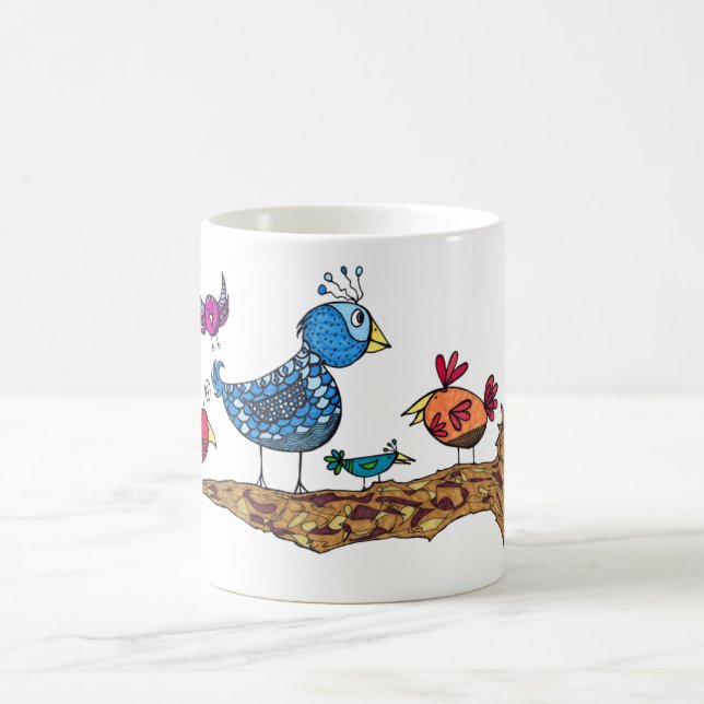 Whimsical Birds Mug (Center)