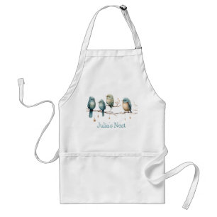 Whimsical Birds on Branches Timeless Elegance Standard Apron