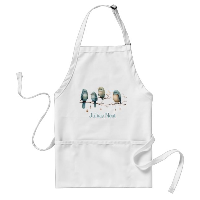 Whimsical Birds on Branches Timeless Elegance Standard Apron (Front)