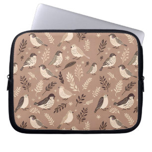 Whimsical Birds Pattern Laptop Sleeve